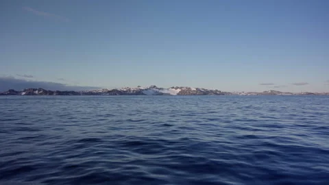 Snow Covered Antarctic Mountains Seen From Ship Stock-Footage 337790770