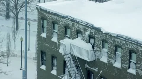 Snow Covered Building Stock Footage 21182354