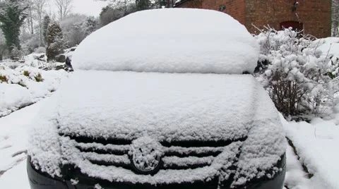 A snow covered car Stock-Footage 20493057