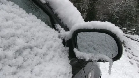 A snow covered car Stock-Footage 20493251