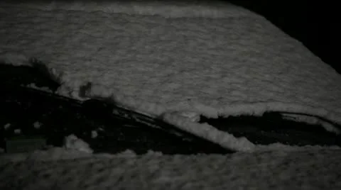 Snow-covered car  HD Stock Footage 10699840