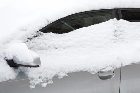 Snow covered car Stock Photos