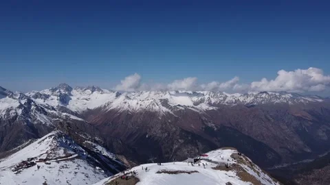 Snow-covered Caucasus mountains. 스톡 동영상 144096706