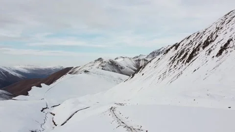 Snow-covered Caucasus mountains. Stock Footage 144097339
