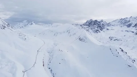 Snow-covered Caucasus mountains. Stock Footage 144286487