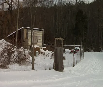 Snow Covered Farm Stock Footage