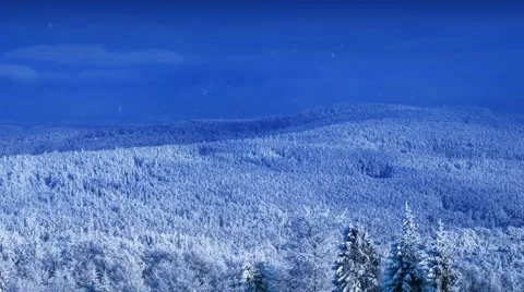 Snow covered forests in the mountains 動画素材 60388748