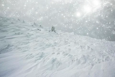 Snow covered hillside Stock Photos