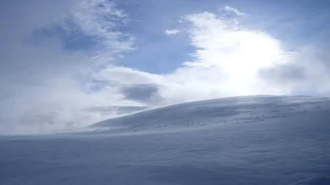  Snow covered landscape in mountains. Stock Footage 102864406