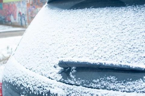 Snow covered machine Stock Photos