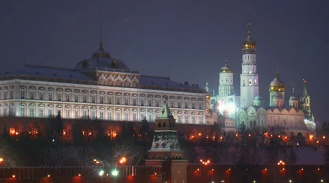 Snow-covered Moscow Stock Footage 32965782
