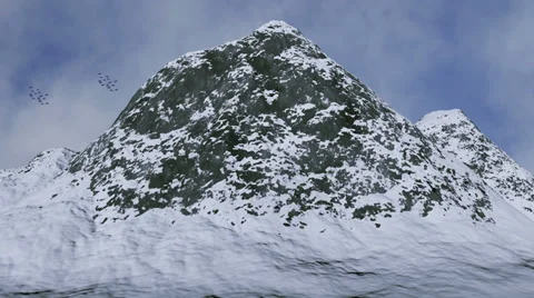 Snow Covered Mountain Stock Footage 39864583
