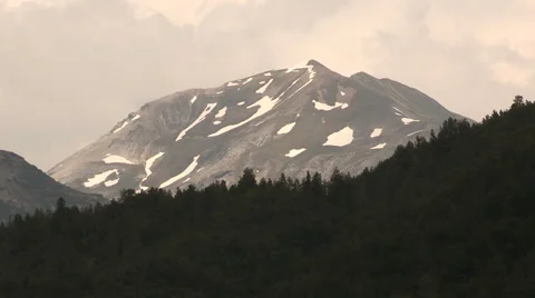 A snow-covered mountain Stock Footage 60206900