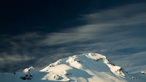 Snow covered mountain Stock Footage 74986858