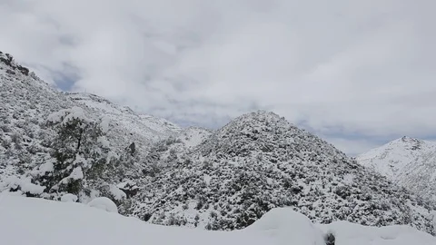 Snow covered mountain Stock Footage 77048380