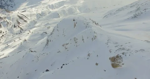 Snow Covered Mountain Peak Stock Footage 118955159