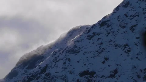 Snow covered Mountain Peak in the North Caucasus, Russia Video stock 320853412