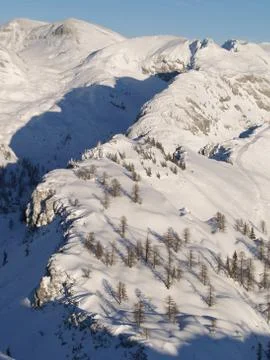 Snow covered mountain Stock Photos