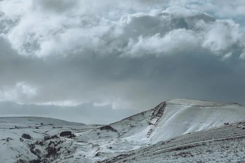 Snow covered mountain Stock Photos