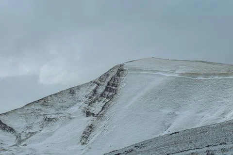 Snow covered mountain Stock Photos