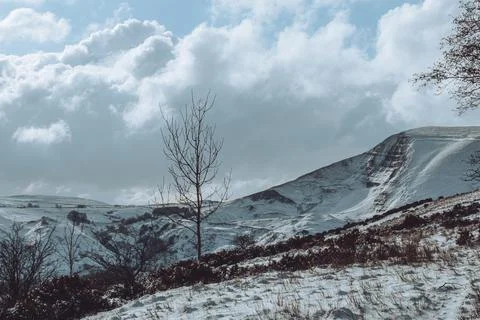 Snow covered mountain Foto stock