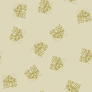 Snow covered mountain skiing line seamless pattern Stock Illustration