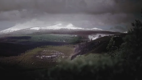 Snow Covered mountain Timelapse Video stock 95966123