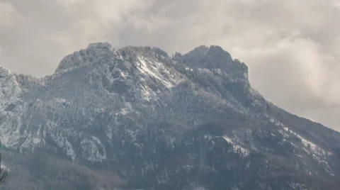 Snow covered mountain Tirol Austria time lapse HD Stock Footage 35109344