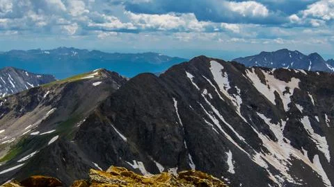 Snow Covered Mountain Top Stock Photos