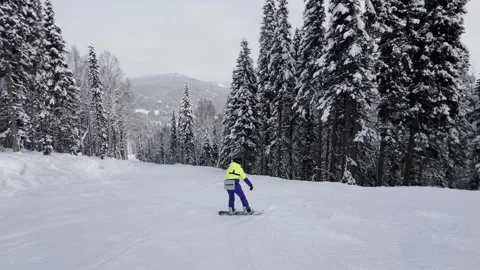 A snow-covered mountain winter forest with a ski lift at a ski resort. Видео 321563395