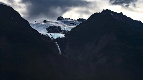 Snow covered mountains 8K time lapse Stock Footage 112488855