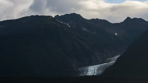 Snow covered mountains 8K time lapse Stock Footage 112490955