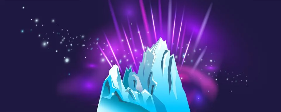 Snow Covered Mountains Stock Illustration