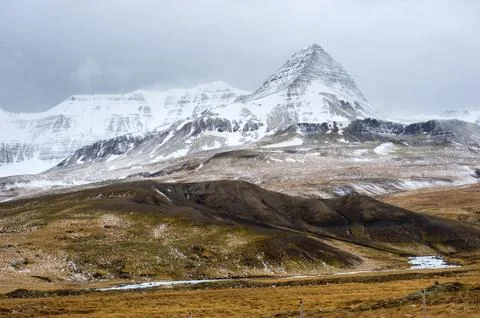 Snow covered mountains Stock Photos