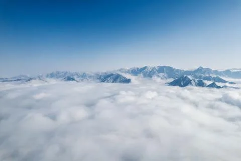Snow covered mountains Stock Photos
