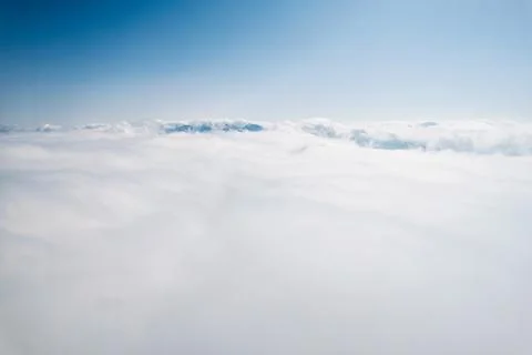 Snow covered mountains Foto stock