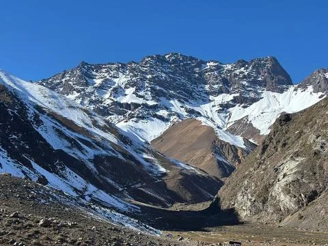 Snow-Covered Mountains Stock Photos