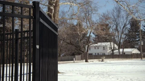 Snow covered park in the winter. Stock Footage 171689252