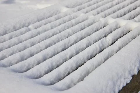 Snow-Covered Ridges Pattern in Fort Wayne - Oblique View Fotos Stock