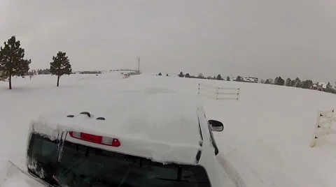 Snow Covered Road Stock Footage 54751767