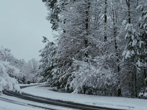 Snow Covered Road Stock Photos