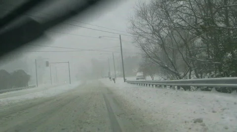Snow covered roads Stock Footage 644994