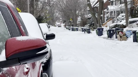 Snow Covered Street Stock Footage 290154807
