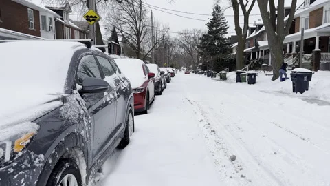Snow Covered Street Stock Footage 290155412