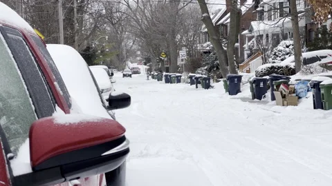 Snow Covered Street Stock Footage 290155431