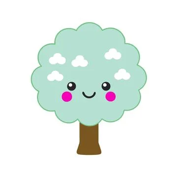 Snow Covered Tree Winter Landscape Vector Illustration for Seasonal Designs Stock-Illustration
