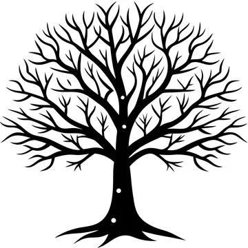 Snow Covered Tree Winter Landscape Vector Illustration for Seasonal Designs 스톡 일러스트