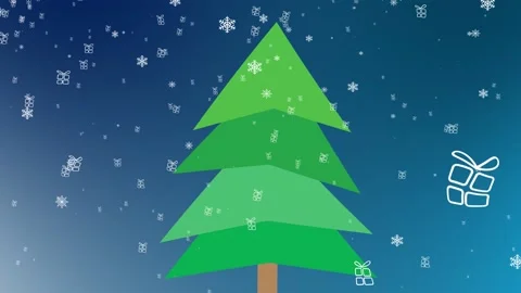 Snow covered winter forest under stormy snowfall and dark sky. Winter scene as Stock Footage 165892268