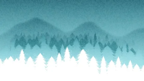 Snow covered winter forest under stormy snowfall and sky. Winter scene as 4k Stock Footage 294571153