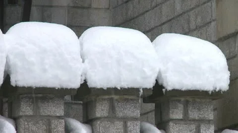 Snow-coveredorvered chimneys Video stock 10820287